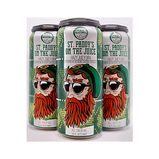 Wild Barrel Brewing St. Paddy's On The Juice Double IPA 4pk 16oz Can