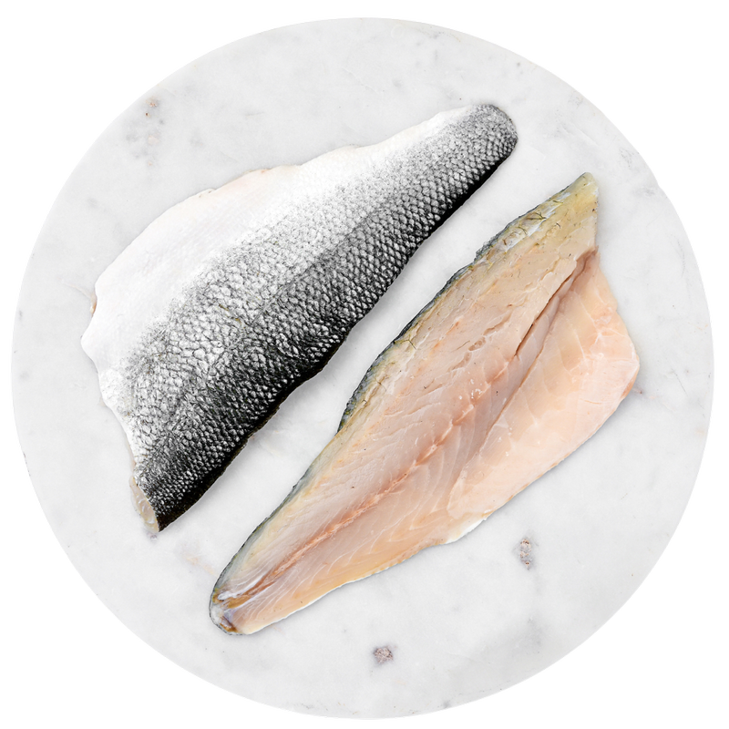 The Fish Society Mediterranean Sea Bass Fillets - Frozen, 2 x 120g