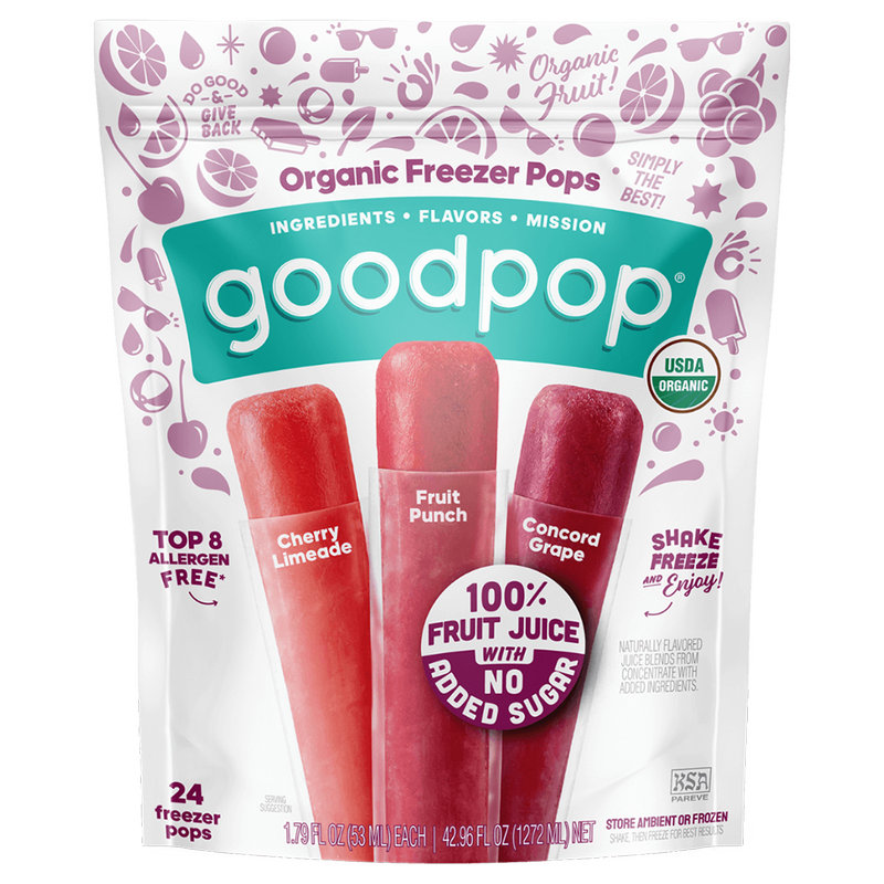 GoodPop Organic Freezer Pops Variety 24pk