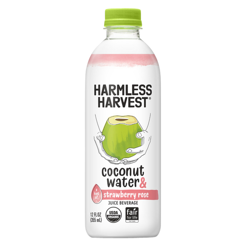 Harmless Harvest Strawberry Rose Coconut Water 12oz