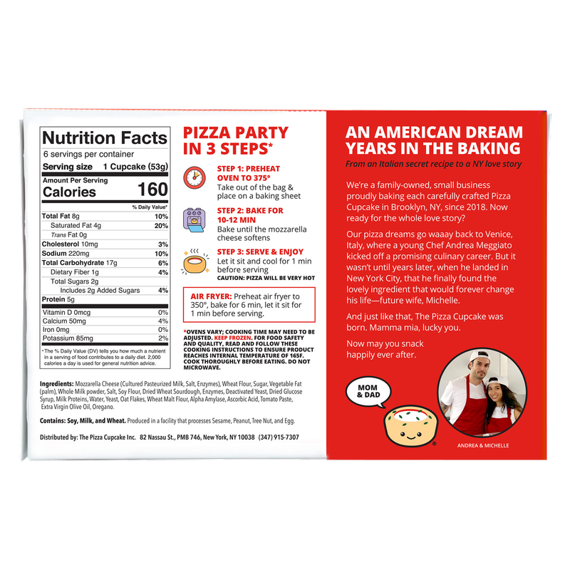 The Pizza Cupcake Margherita 6ct 11.2oz Quick Meals fast delivery by