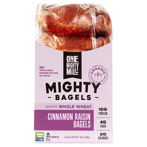 One Mighty Mill Cinnamon Raisin Bagels 4ct