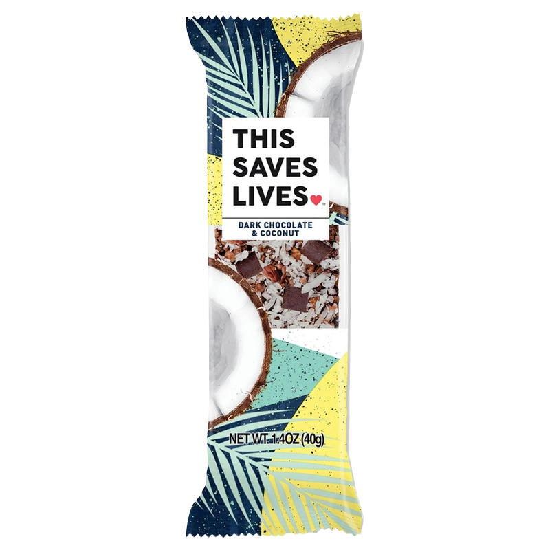 This Bar Saves Lives Dark Chocolate & Coconut Bar 1.4oz