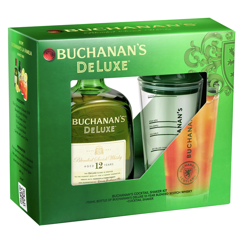 Buchanan's Master Blended Scotch Whisky, 750 mL (80 Proof) Bottle with a Branded Carafe