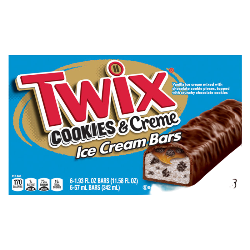 Twix Cookies & Creme Ice Cream Bars 6ct 11.58oz