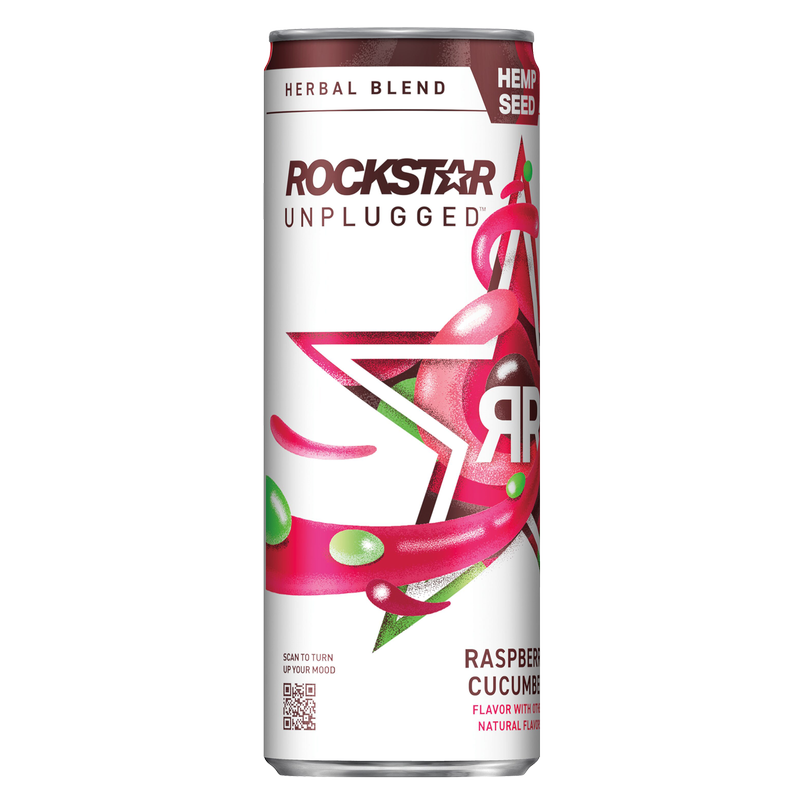 Rockstar Unplugged Raspberry Cucumber 12oz