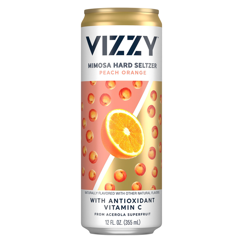 Vizzy Mimosa Hard Seltzer Peach Orange Single 12oz Can 5.0% ABV