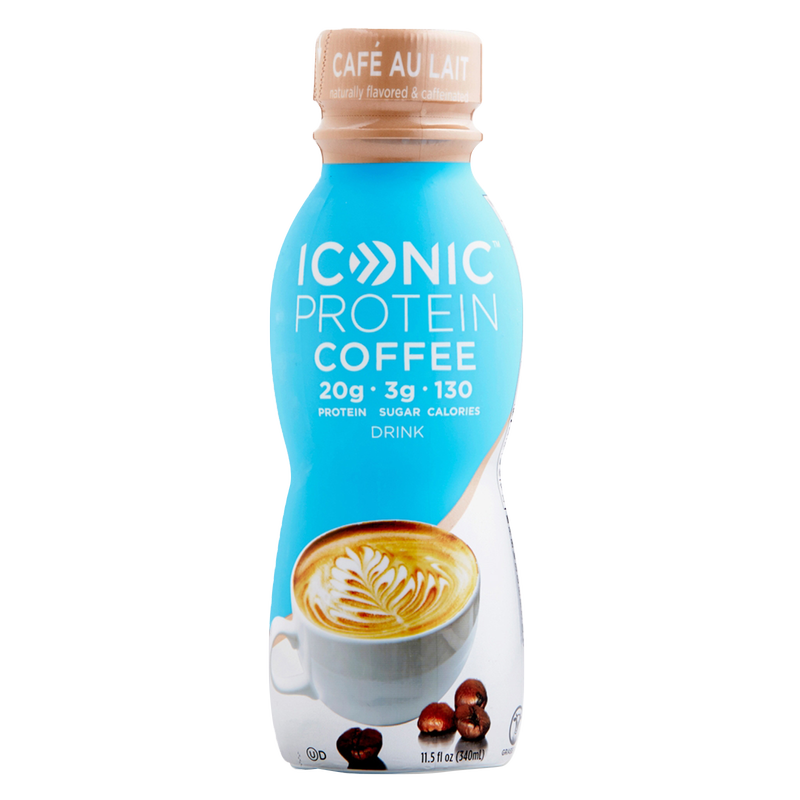 Iconic Cafe Au Lait Protein Drink 11.5oz : Drinks fast delivery by App or  Online