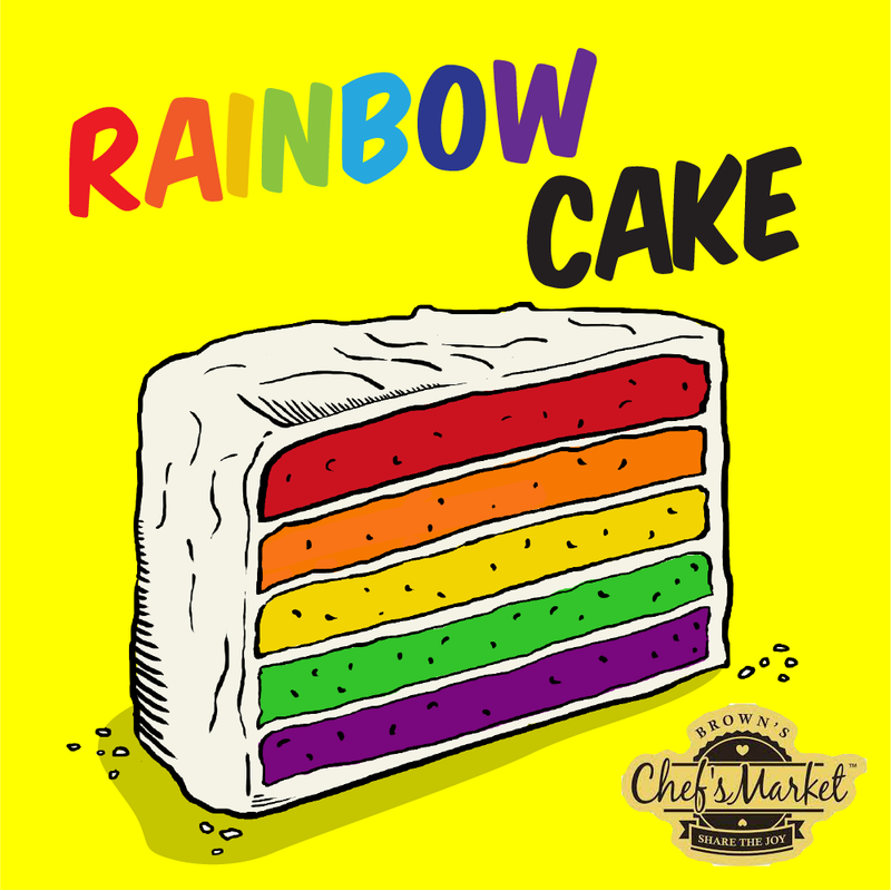 Brown's Chef Market Rainbow Cake Slice 8oz