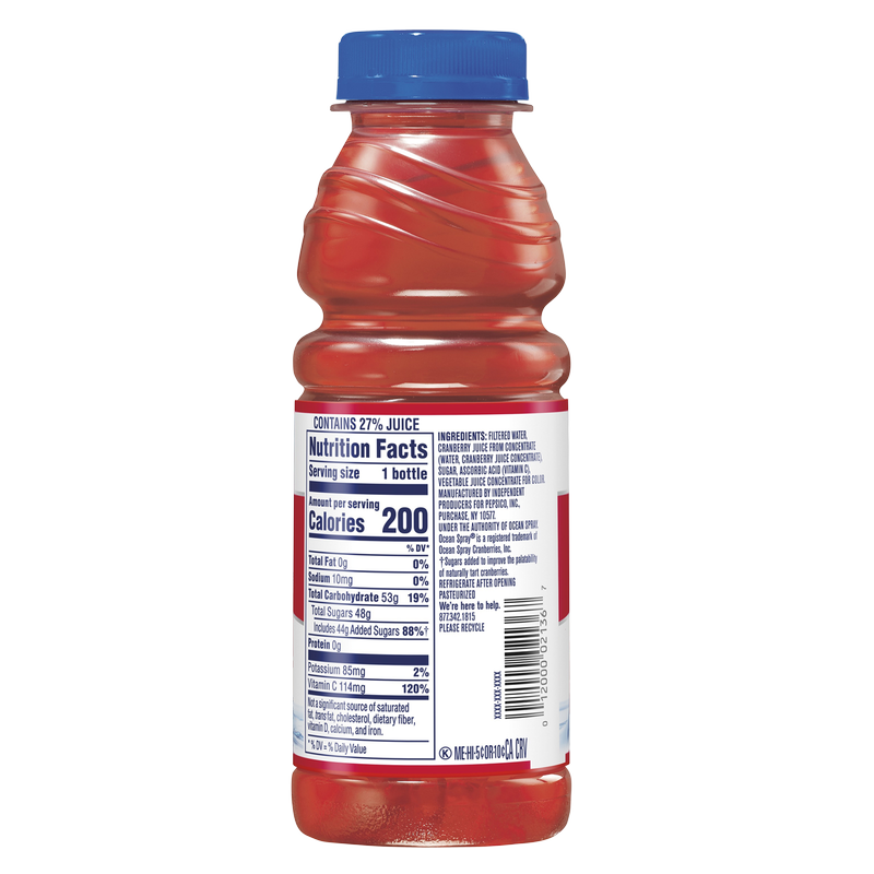 Ocean Spray Cranberry Juice 15.2oz Btl