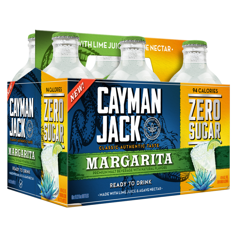 Cayman Jack Margarita Zero Sugar 6pk 11.2oz Btl 4.8% ABV : Alcohol fast  delivery by App or Online