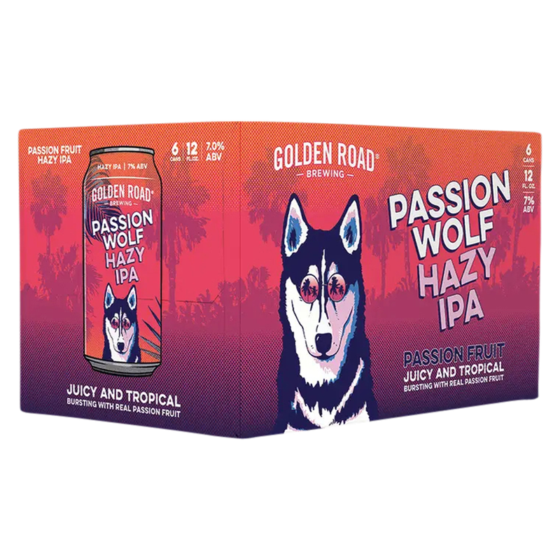 Golden Road Brewing Passionwolf Hazy IPA 6pk 12oz Can 7.0% ABV