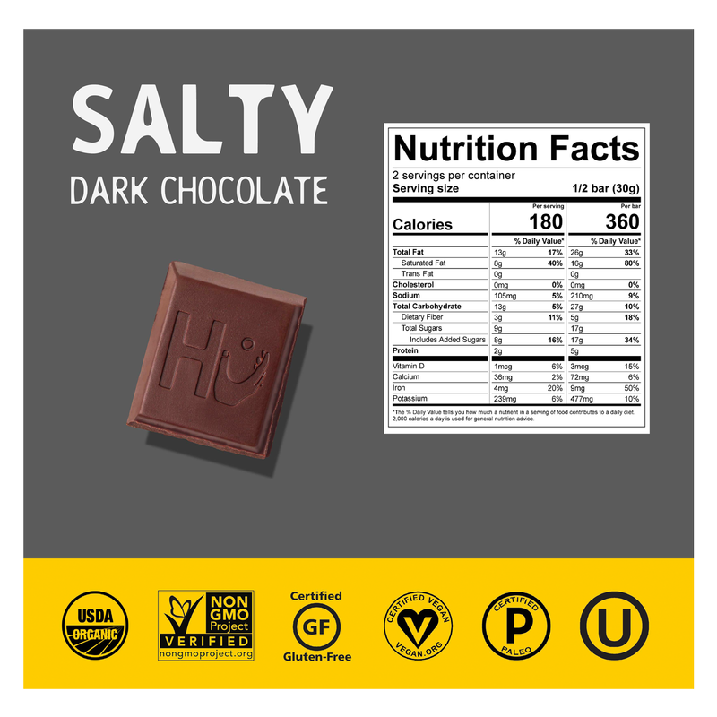 Hu Salty Dark Chocolate Bar 2.1oz