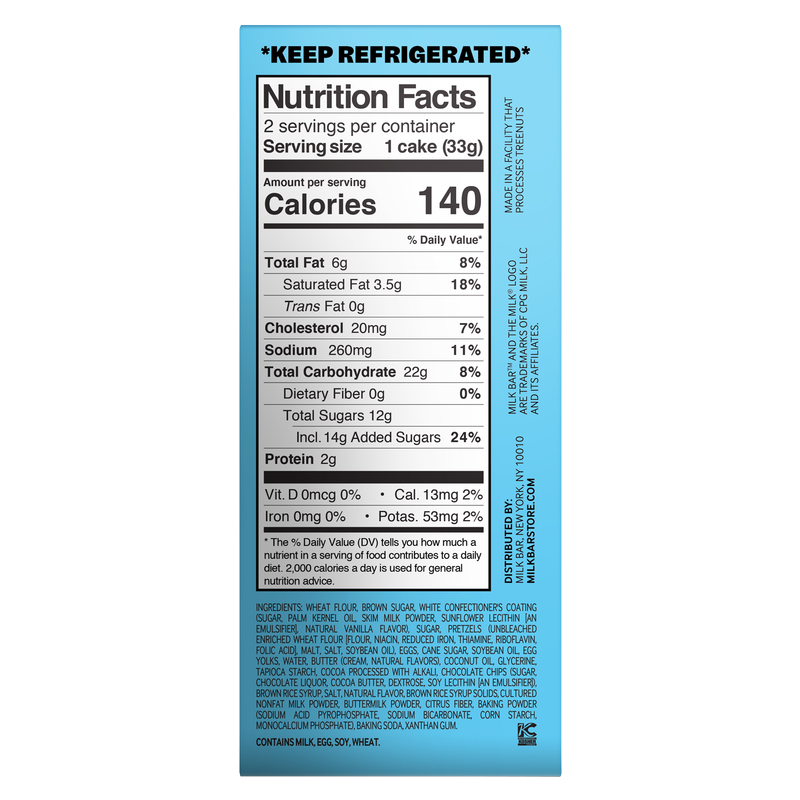 Milk Bar Chocolate Pretzel Truffle Crumb Cakes 2pk Snacks fast