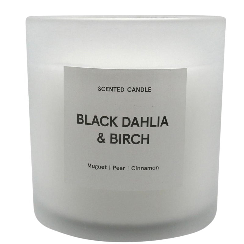 Nutmeg Premium Large Black Dahlia & Birch Candle, 1s
