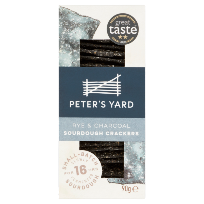Peter's Yard Rye & Charcoal Sourdough Crackers, 90g