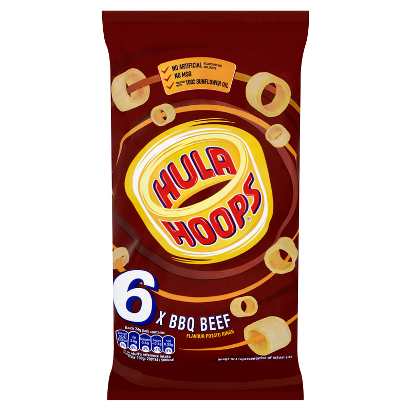 Hula Hoops Bbq Beef, 6 x 24g
