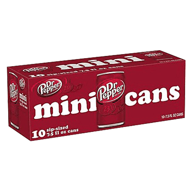 Dr Pepper Mini Cans 10pk 7.5oz