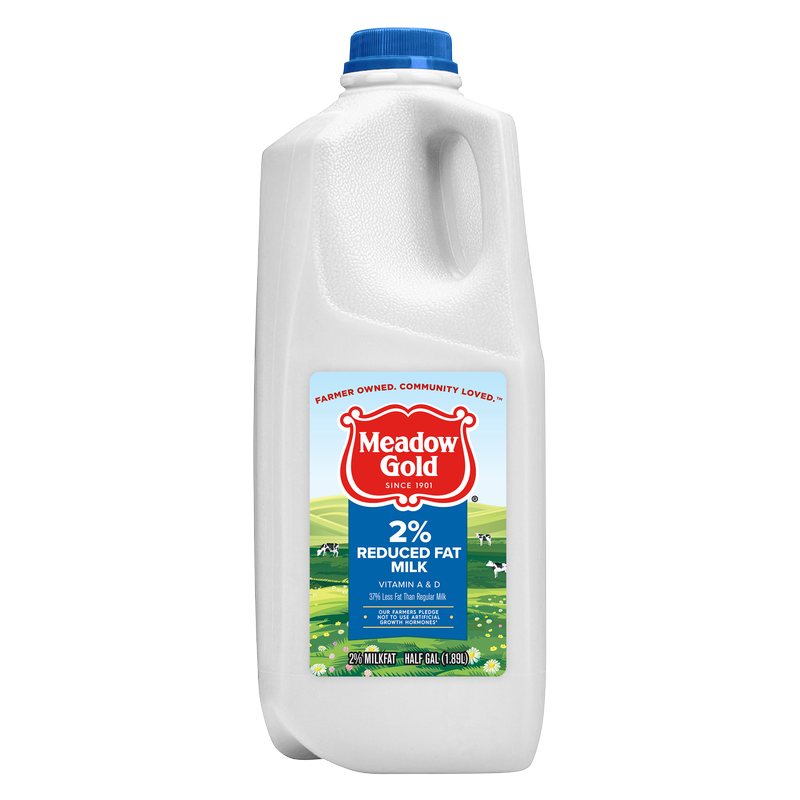 Meadow Gold 2% Reduced Fat Milk - 1/2 gallon