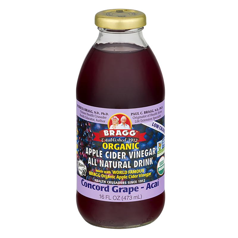 Bragg Organic Apple Cider Vinegar Concord Grape-Acai Drink 16oz
