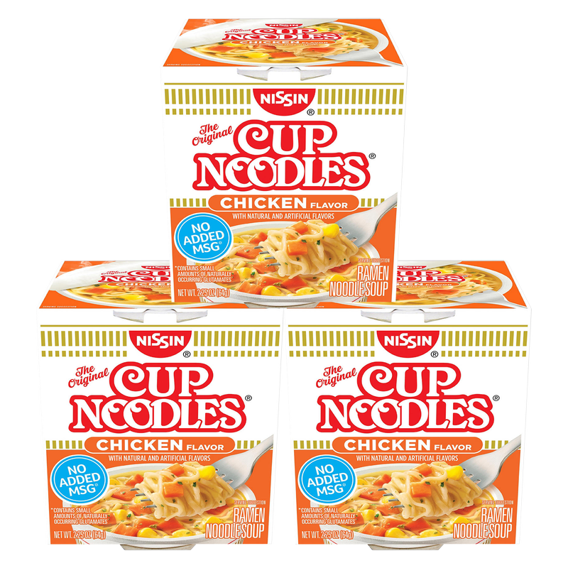 3ct Nissin Cup Noodles Chicken Flavor Ramen Noodle Soup 2.25oz