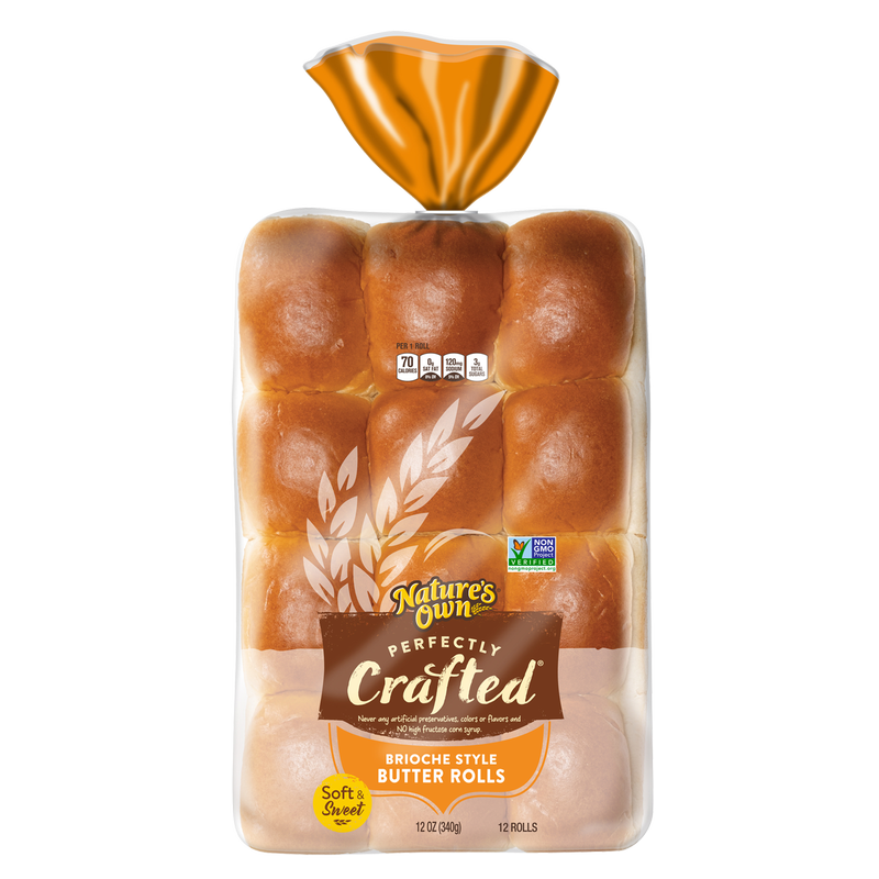 Nature's Own Perfectly Crafted Brioche Dinner Rolls - 12ct