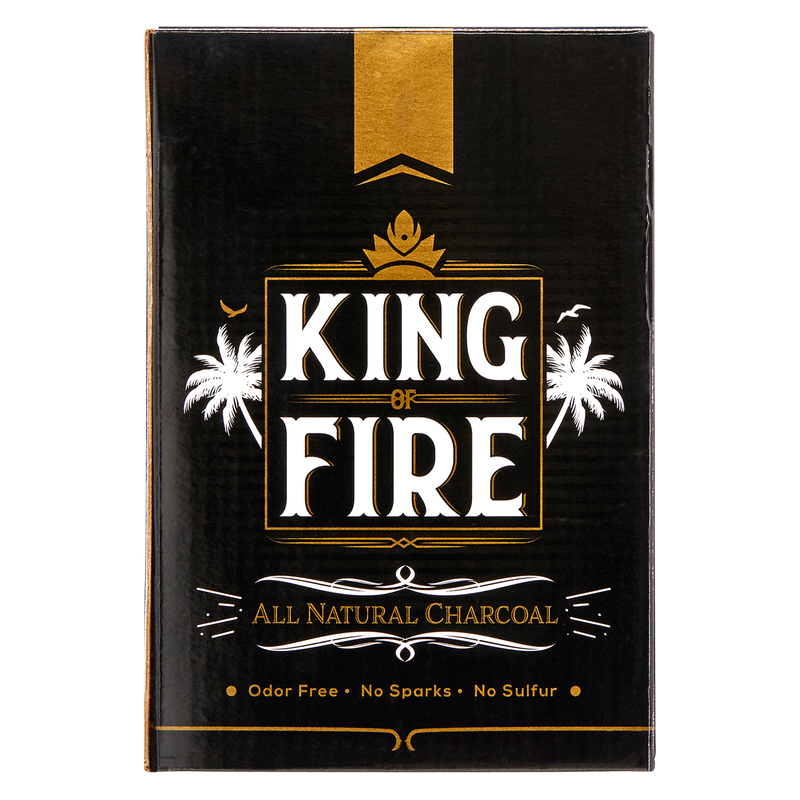 King of Fire Natural Coconut Charcoal Cubes 72ct