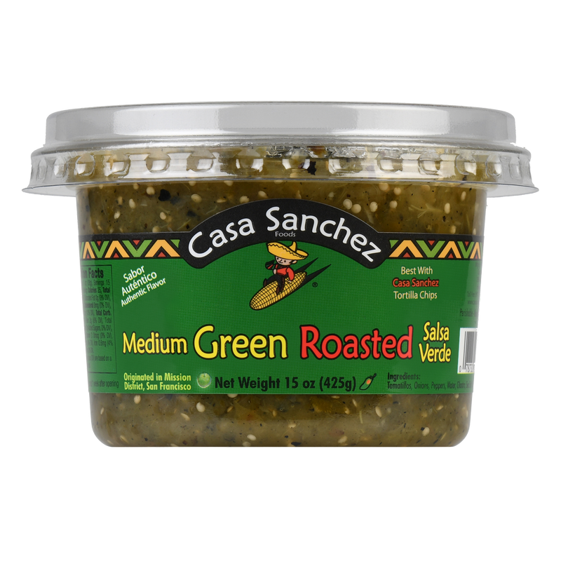 Casa Sanchez Foods Medium Garden Roasted Verde Salsa 15oz
