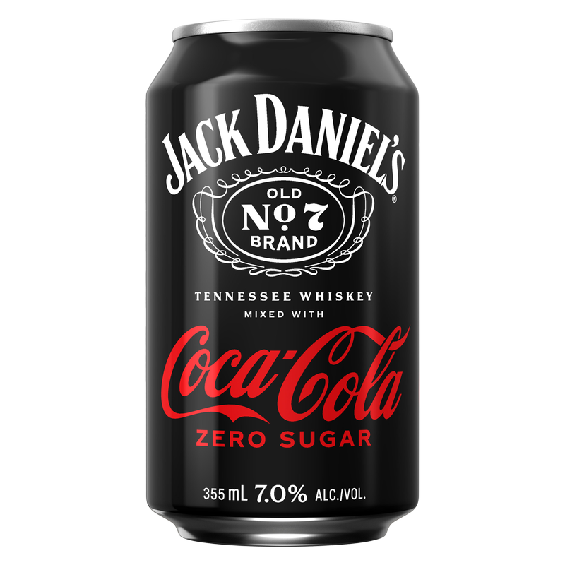 Jack Daniel's® & Coca-Cola Zero Sugar 355ml Can 7% ABV