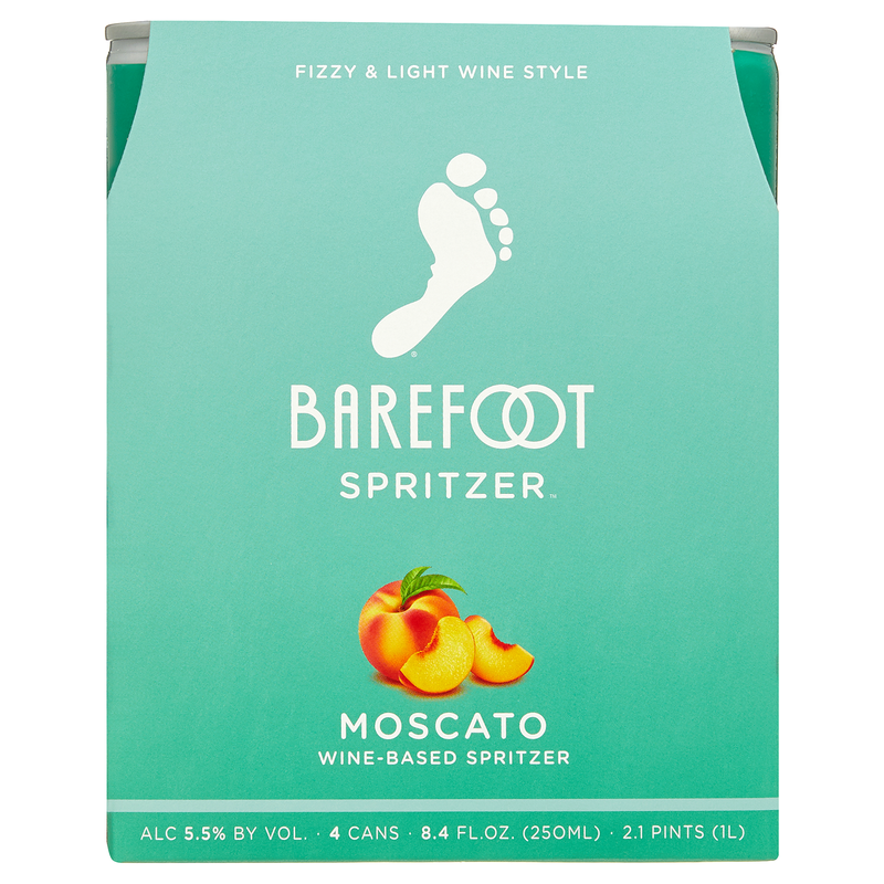 Barefoot Refresh Moscato Spritzer 4pk 250ml Can