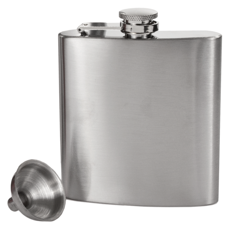 True Stainless Steel Flask with Funnel 6oz