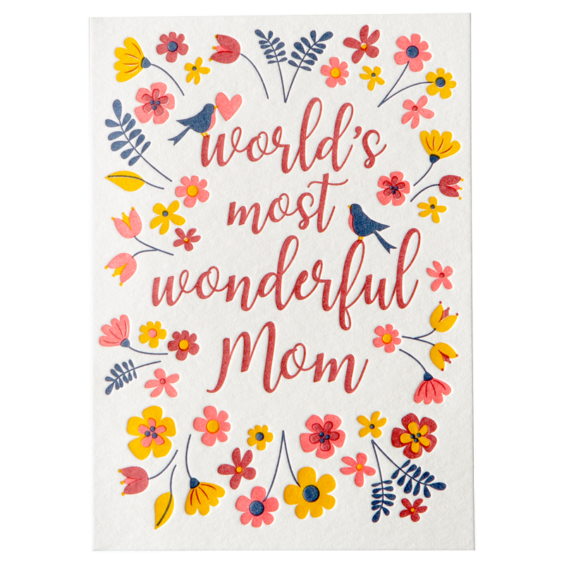 NIQUEA.D World’s Most Wonderful Mom Mother's Day Card 4.5x6.25"