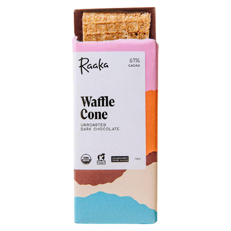 Raaka Waffle Cone Chocolate Bar 1.8 oz