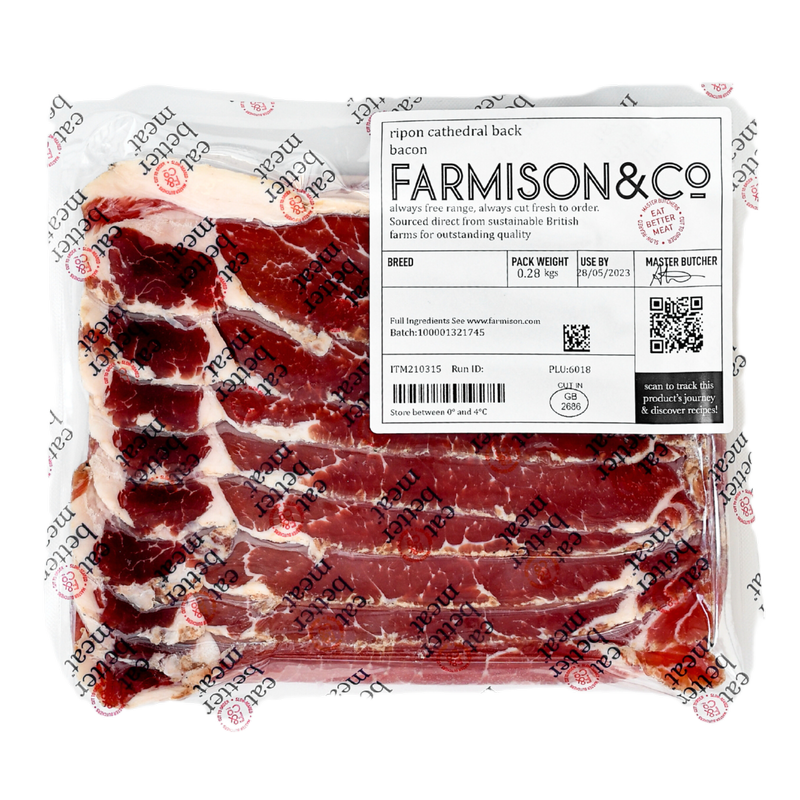 Farmison & Co Unsmoked Back Bacon, 200g Meat & Fish fast delivery by