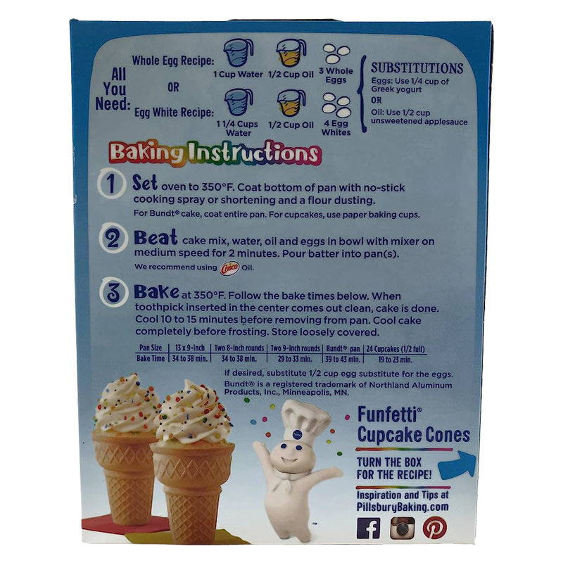 Pillsbury Funfetti Cake Mix 15.25oz Grocery fast delivery by App or