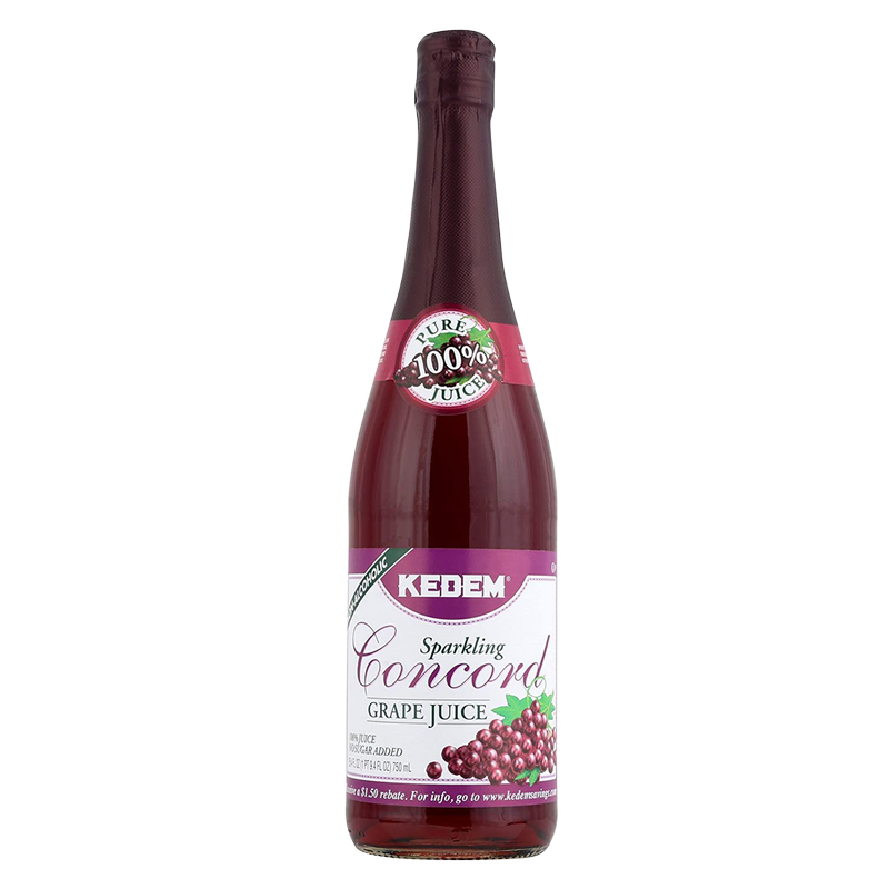 Kedem Kosher Sparkling Concord Grape Juice 25.4oz Btl