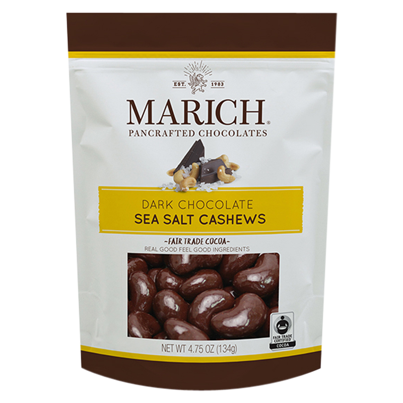 Marich Dark Chocolate Covered Sea Salted Cashews 4.75oz (4.75 OZ)