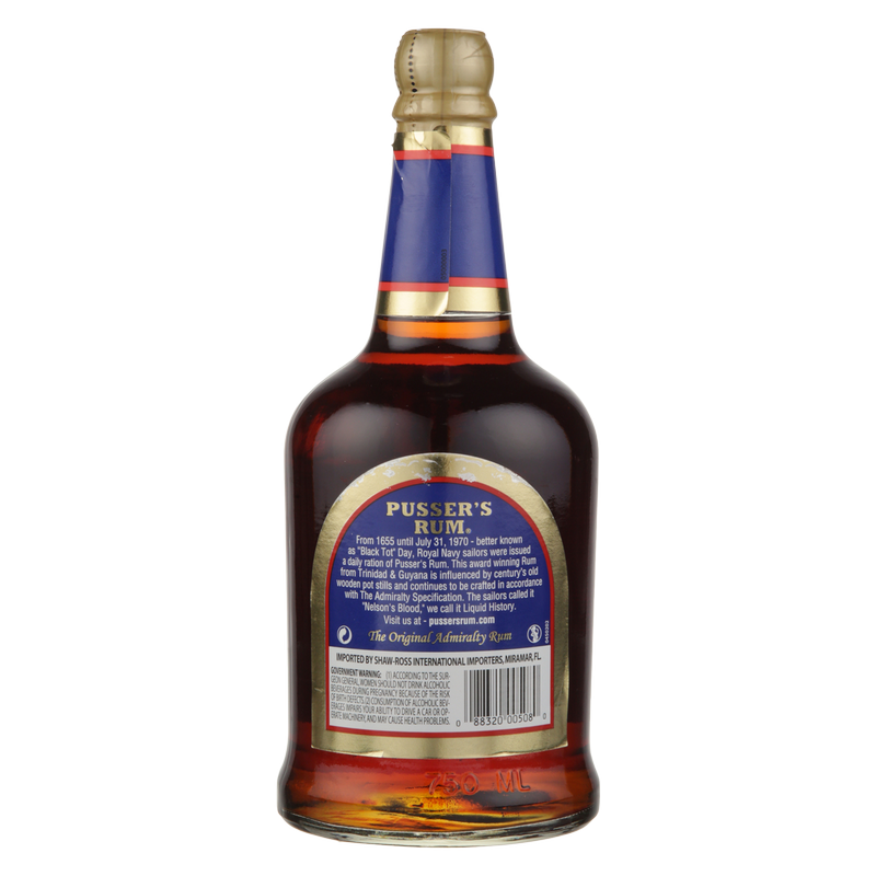 Pusser's Rum Dark 750ml