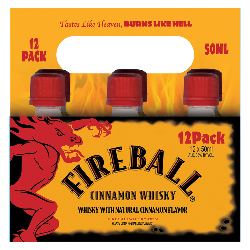 Fireball Hot Cinnamon Blended Whisky 12pk 50ml (66 Proof)