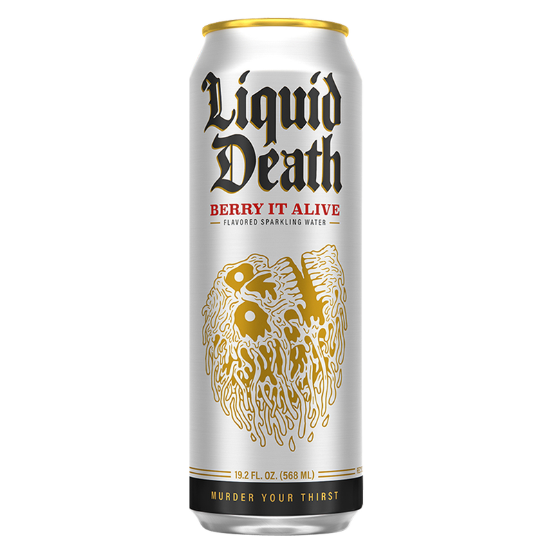 Liquid Death Sparkling Water Berry It Alive 19.2oz King Size Can