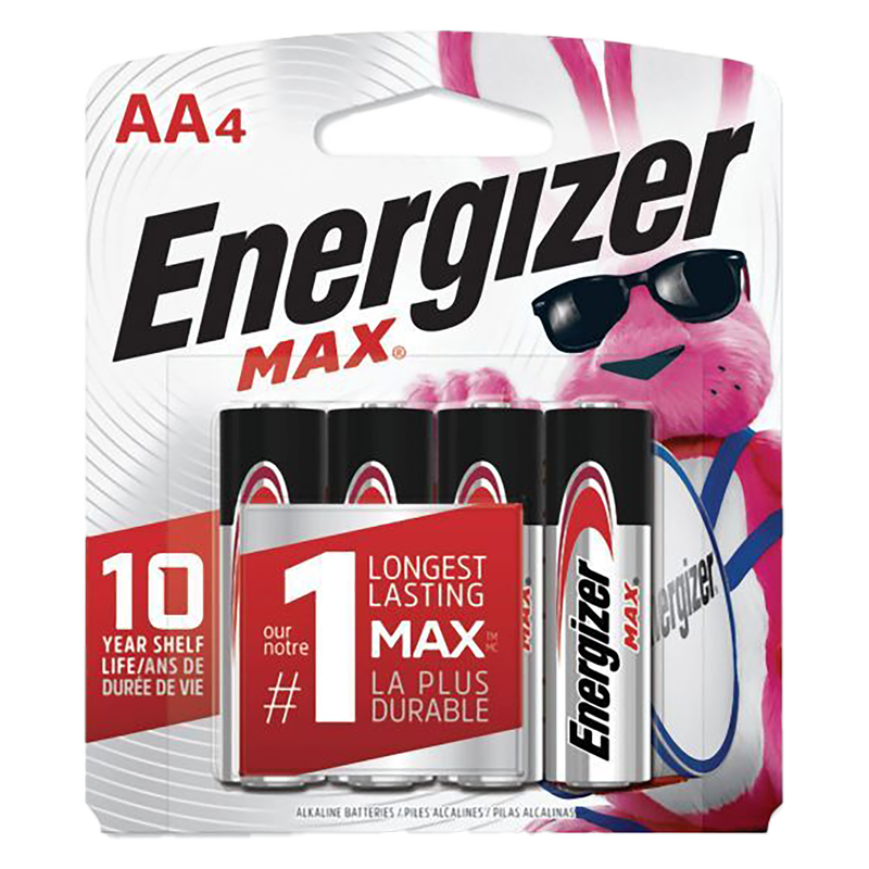 Energizer MAX Alkaline AA Batteries 4pk