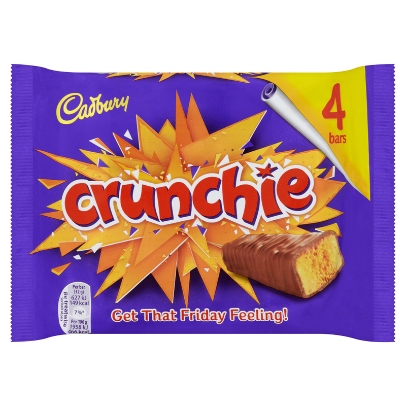 Cadbury Crunchie, 4 x 32g