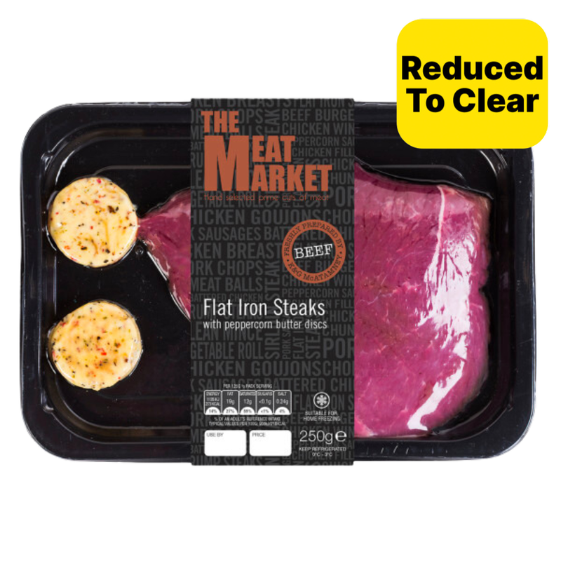 Reduced - Meat Market Flat Iron Steaks, 250g