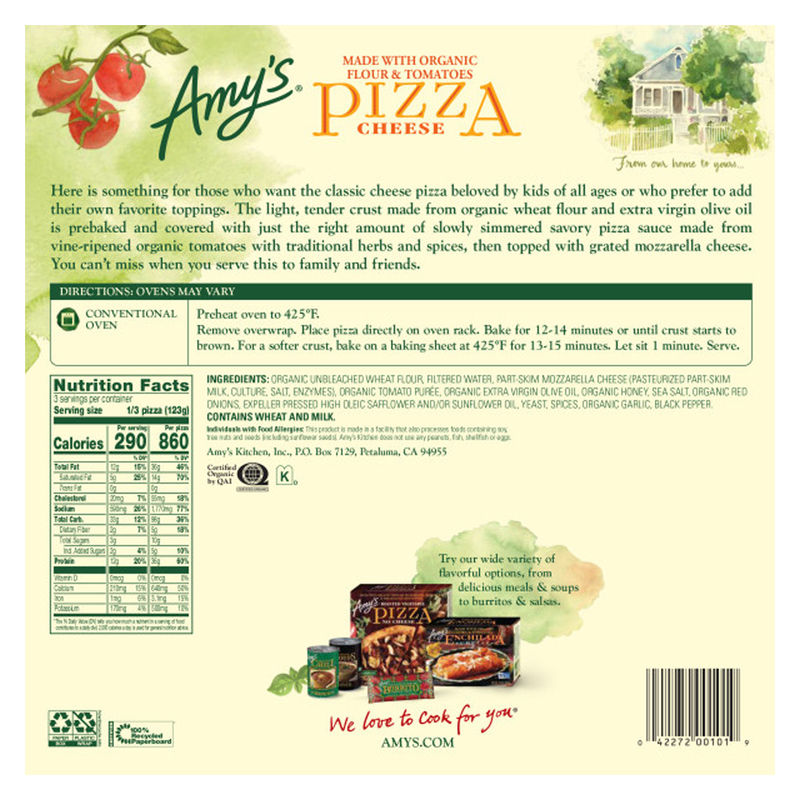 Amy's Kitchen Cheese Pizza 13oz