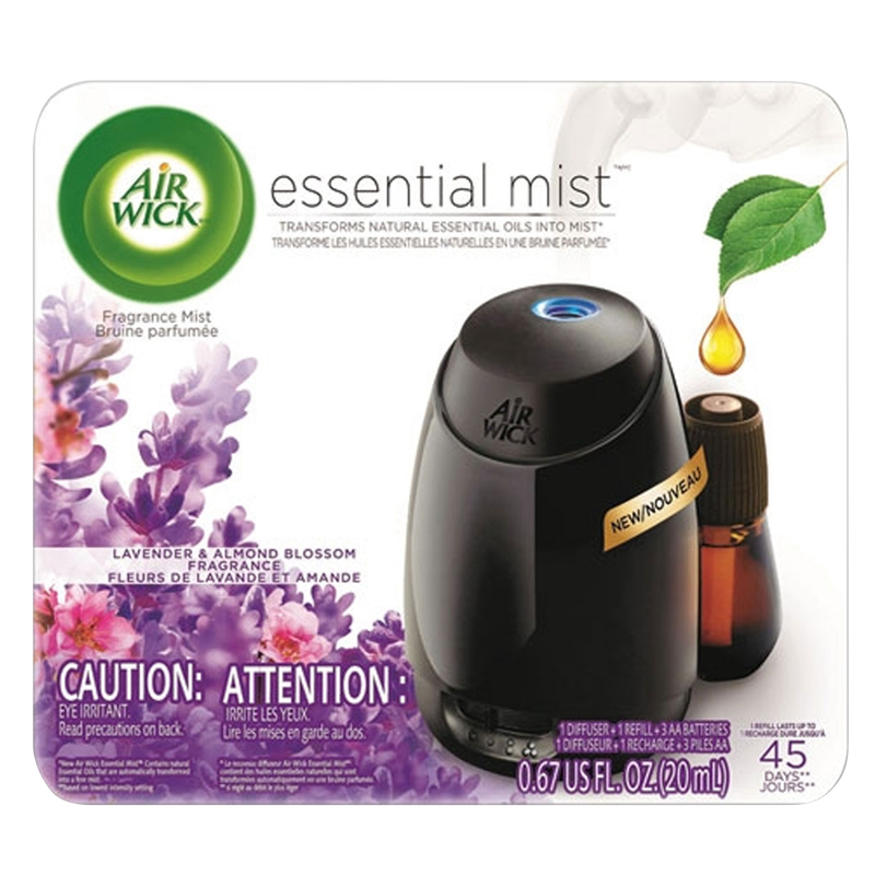 Air Wick Essential Mist Starter Kit Free Refill Lavender & Almond Blossom
