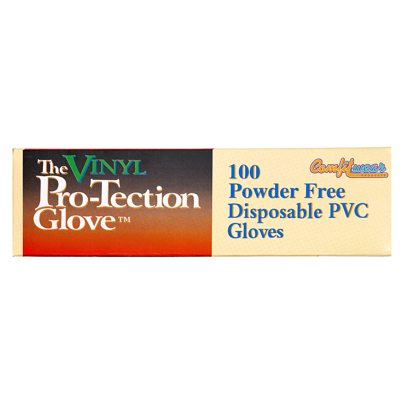 Comfitwear Protection Powder Free Large Vinyl Gloves 100ct
