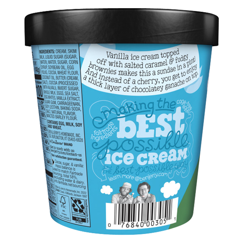 Ben & Jerry's Topped Salted Caramel Brownie Ice Cream Pint