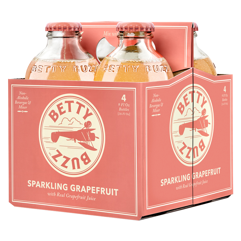 Betty Buzz Sparkling Grapefruit 4PK  (4 PK 9 OZ)