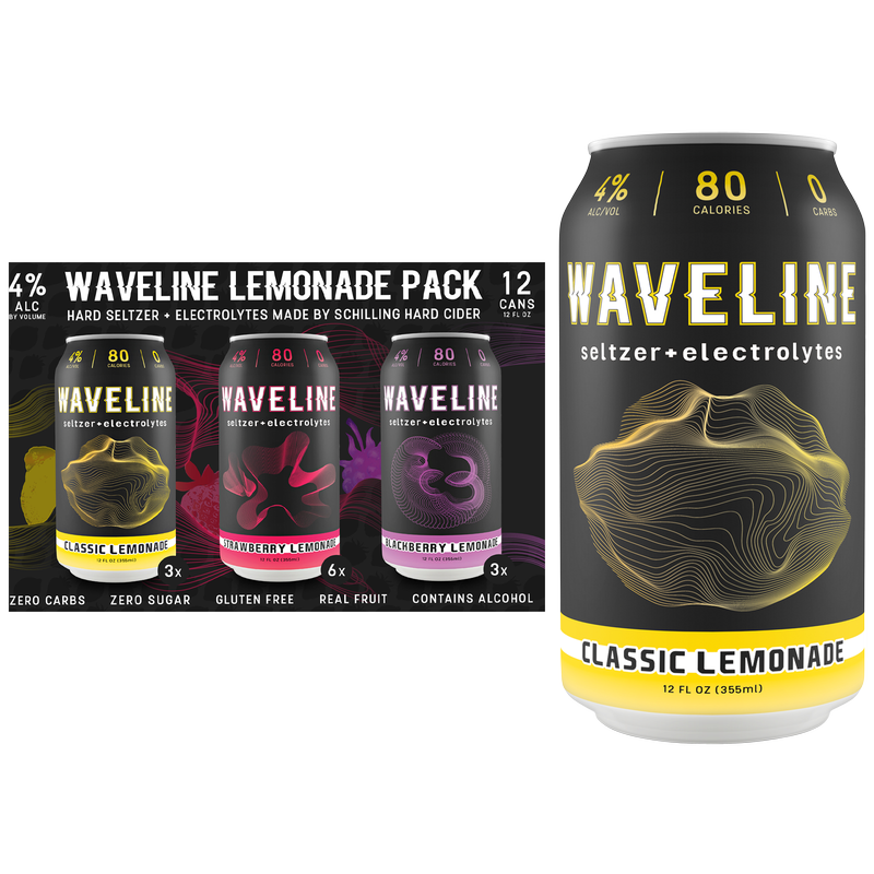 Waveline Seltzer Lemonade Variety 12pk 12oz Can 4.0% ABV