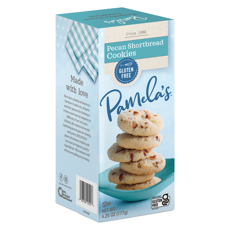 Pamela's Gluten Free Pecan Shortbread Cookies 6.25oz box